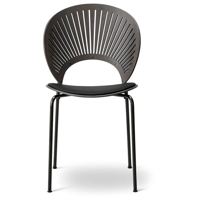 Photo of Trinidad Chair 3396 By Nanna Ditzel - Spisebordsstol - Primo 88 Black / Grey Stained Oak / Black - W48,5 X D57 X H85 X Sh46,5 Cm