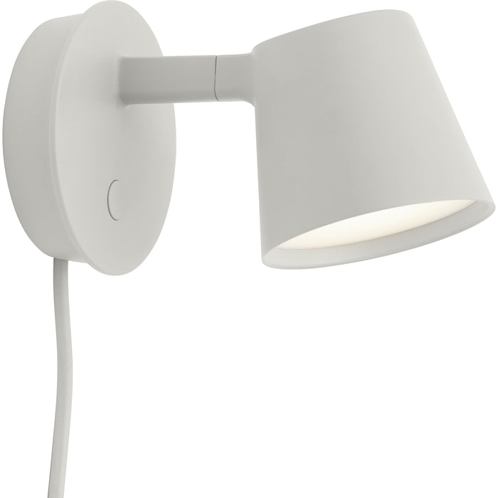 Photo of Tip Wall Lamp Grey - Bedside lamps - Jens Fager - Grey