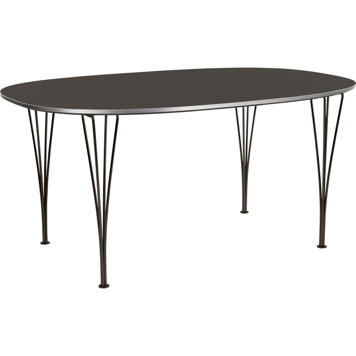 Photo of B612 Superellips, 100x150 Cm, Laminat, Grå, Grå Pulverlack - Matbord - Arne Jacobsen,bruno Mathsson,piet Hein - Grå - Metall/trä