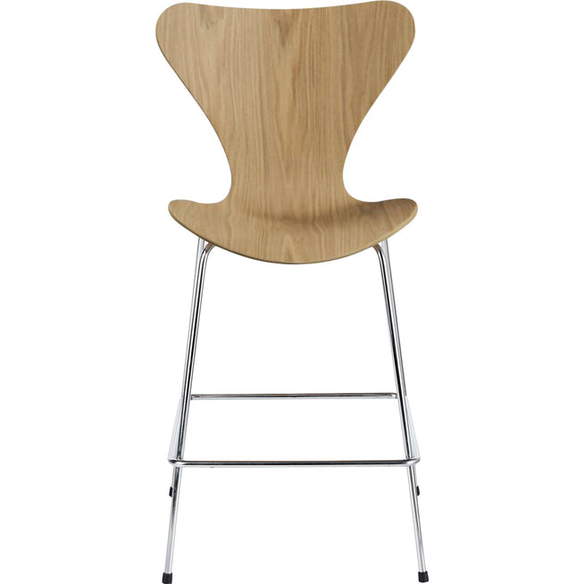 Photo of 3187 Sjuan, Oak veneer - Bar stools & Bar stools - Arne Jacobsen - Wood-coloured - Metal/wood