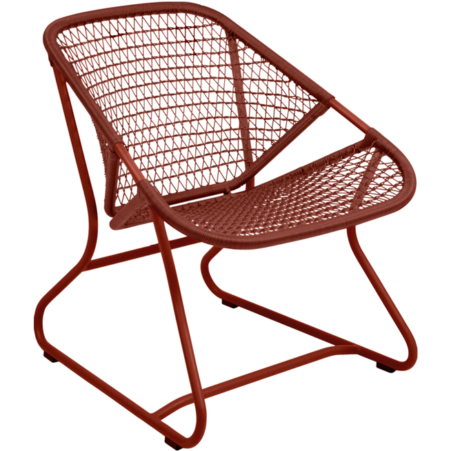 Photo of Sixties Armchair, Red Ochre - Outdoor armchairs - Frédéric Sofia - Metal/plastic