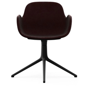 Photo of Form Armchair - Swivel frame 4l fully upholstered - armchair - frame: black aluminium / Fabric type: City velvet vol. 2 22 - L: 70.5 x H: 80 x Sh: 44 cm