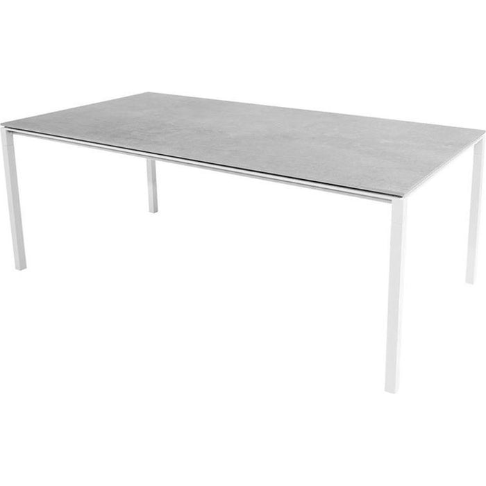 Photo of Pure Table - 200x100 - Dining Table - Frame: White Aluminium / Table Top: