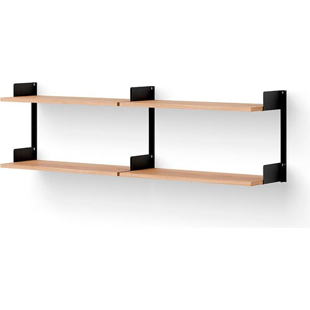 Photo of New Works Chamber Shelf - Reolsystem - Oak / Black - H46 X W163.5 X D30.5 Cm