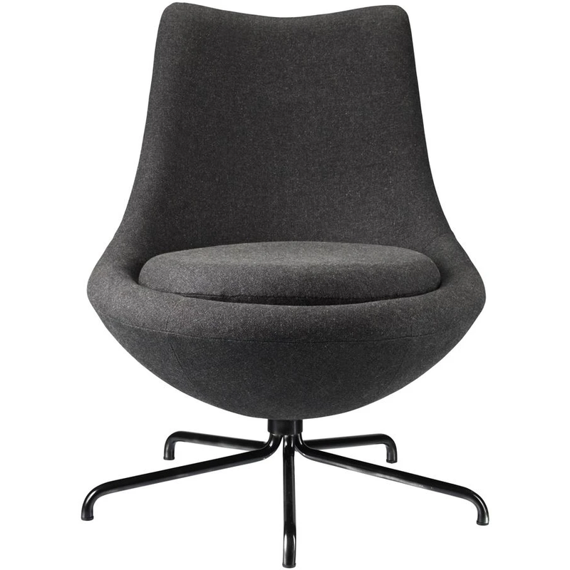 L40 Bellamie Lounge Chair M. Svirvel Sh: 39 Cm - Black /