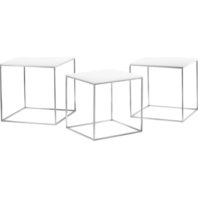 Photo of Pk71, 3 sizes, White Acrylic - Coffee table - Poul Kjærholm - White - Metal/plastic