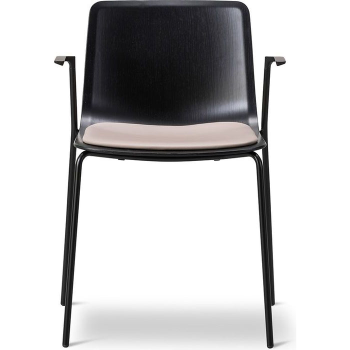 Photo of Pato 4 Leg Armchair 4211 By Welling/ludvik - Seat Upholstery - Spisebordsstol - Black/omni 112 Warm Grey - W57 X D52 X H79 X Sh47,5 Cm