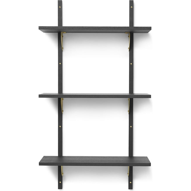 Photo of Sector Shelf - Hylde - Sort Ask/messing - T/n - W: 54 X D: 22,1 X H: 102 Cm