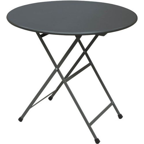 Photo of Arc En Ciel Folding Round Table, Black - Garden Table - Black - Metal