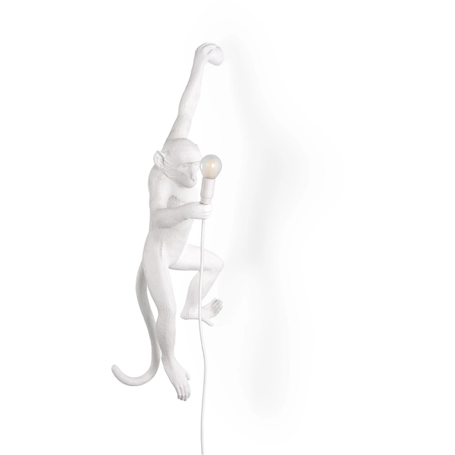 Photo of Monkey Lamp Hanging Left Hand/white - Vägglampor - Marcantonio Raimondi Malerba - Vit