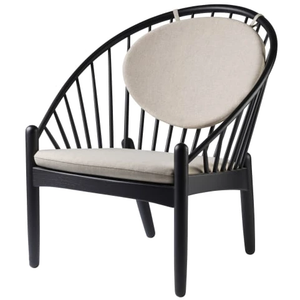 Photo of Poul M. Volther Armchair - J166 Jørna - Black/beige