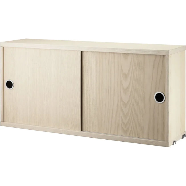 Photo of String Cabinets/sliding doors 78x20, Ash - Shelving - Nils Strinning - Wood-coloured - Metal/wood