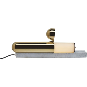 Photo of Isp Table Lamp Polished Brass/White Marble - Dcw Editions