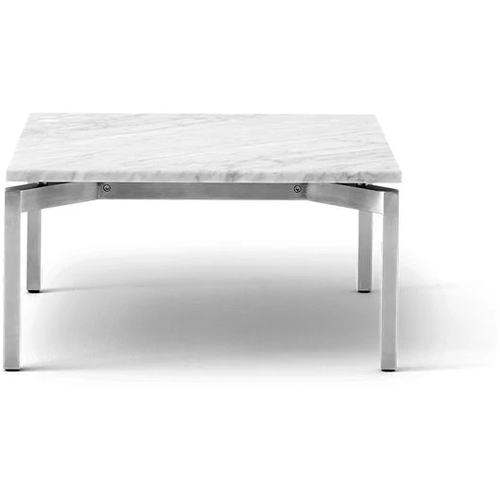 Photo of Ej66 Table 5163 By Foersom & Hiort-lorenzen - Sofabord - White Carrara / Brushed Steel - W60 X D60 X H31 Cm