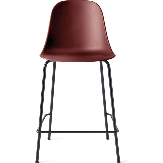 Photo of Harbour Counter Side Chair Black Steel Base Shell Burned Red - Barstolar & Barpallar - Norm Architects - Röd - Metall/syntetiskt/plast