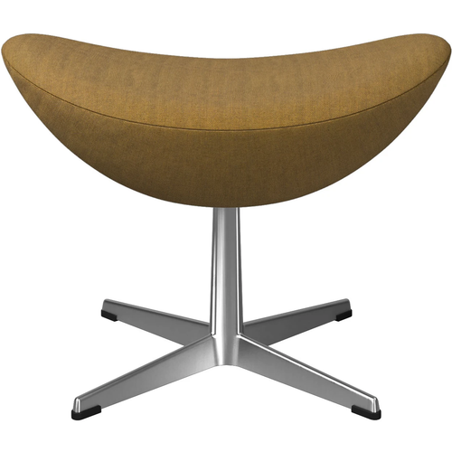 Photo of 3127 Ägget Footstool, Re-wool 0448 Satin Polished Aluninium - Footstools - Arne Jacobsen - Metal/textile/synthetic