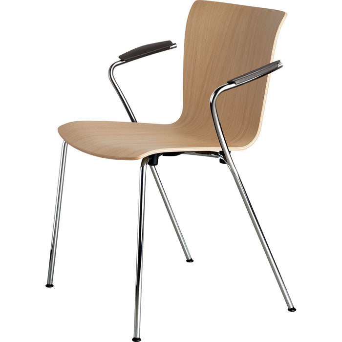 Photo of Vico Duo Vm111 Oak/chrome - Dining chairs - Vico Magistretti - Wood - Wood-coloured - Metal/wood