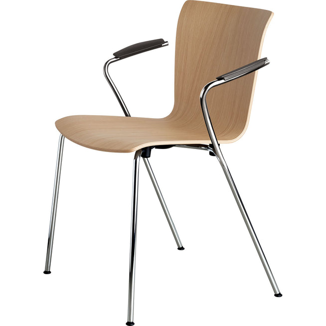 Photo of Vico Duo Vm111 Oak/chrome - Dining chairs - Vico Magistretti - Wood - Wood-coloured - Metal/wood