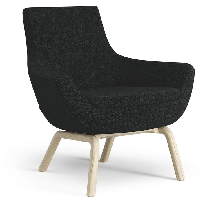 Photo of Happy armchair Sh: 42 cm - lacquered ash/hallingdal 65 0180