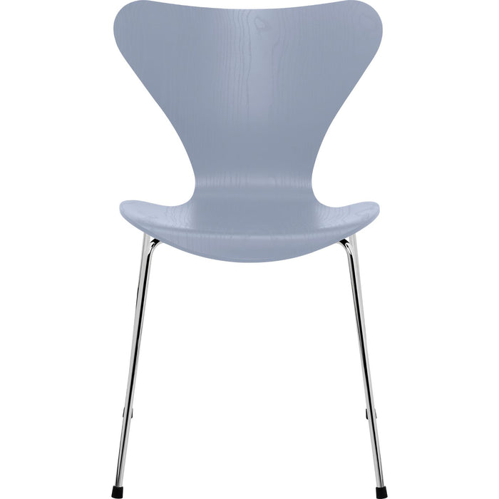 Photo of Sjuan 3107 Lavender Blue Coloured Ash/chrome - Dining chairs - Arne Jacobsen - Blue - Metal/wood
