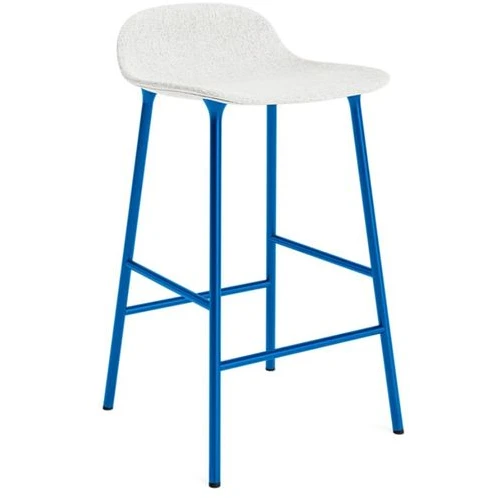 Photo of Form Bar Stool 65 Cm Full Upholstery Bright Blue Steel