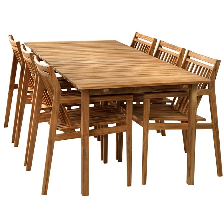 Together Large Garden Furniture Set | M2 Table And 6 M1 Chairs - Teak
