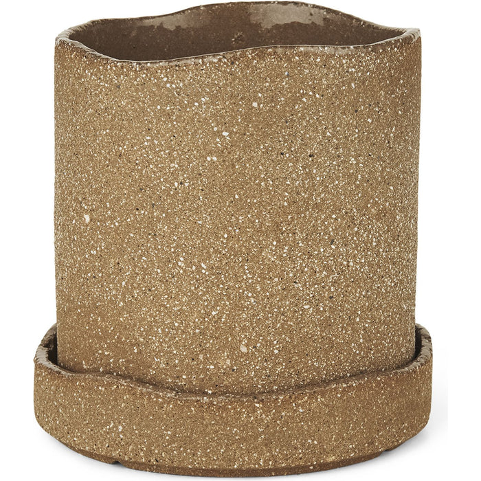 Photo of Uneru Pot - Jar - Brown - Small - H15 x Ø13 cm