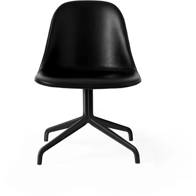 Photo of Harbour Swivel Side Chair Black Aluminium Shell Black - Desk Chairs - Norm Architects - Black