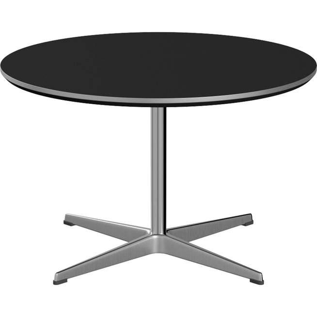 Photo of A222 Circular Coffee Table, Ø75 cm, Laminate, Black - Coffee Table - Arne Jacobsen,piet Hein - Black - Metal/Wood
