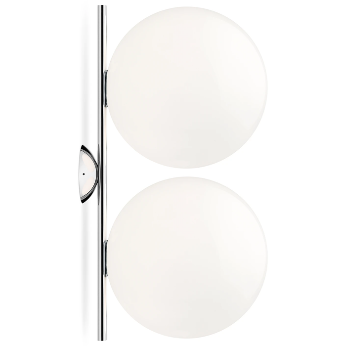 Photo of Ic Light C/w2 Double, Chrome, Exkl. 2 X Led 15w E27 2000lm 2700k - Vägglampor - Michael Anastassiades - Silver