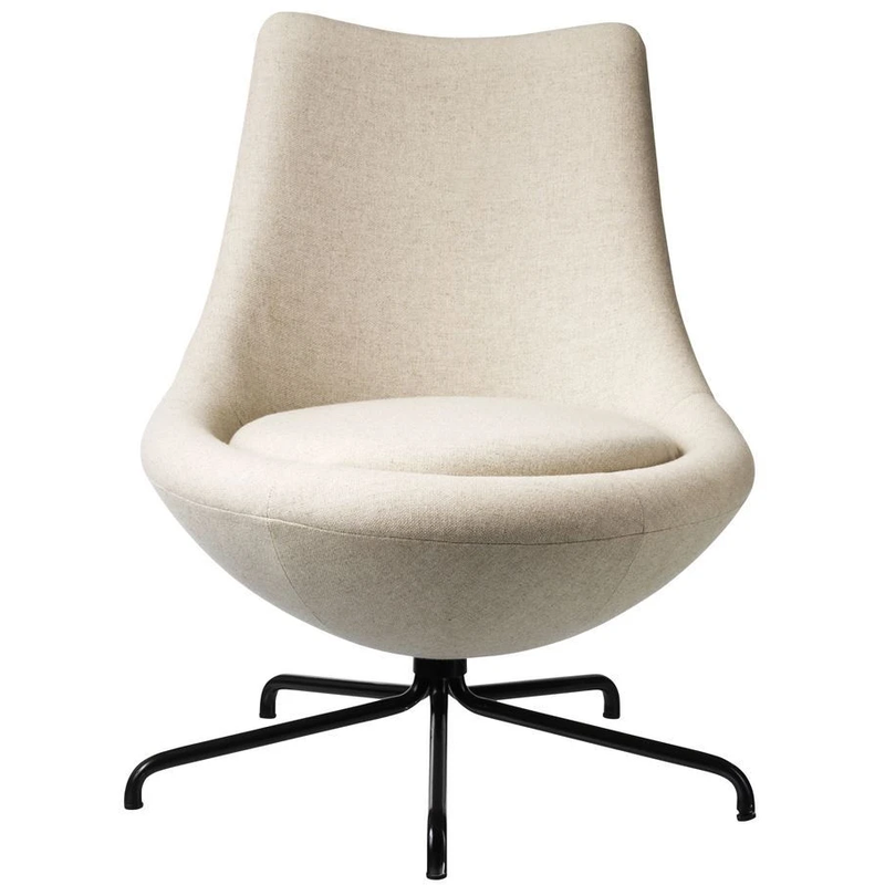 L40 Bellamie Lounge Chair M. Svirvel Sh: 39 Cm - Black /