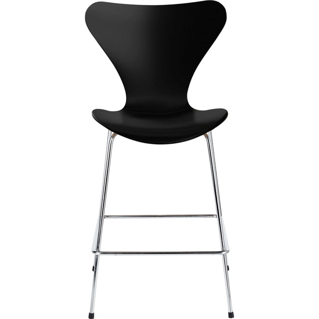 Photo of 3187 Sjuan, Lacquered Beech veneer, Black - Bar stools & Bar stools - Arne Jacobsen - Black - Metal/wood