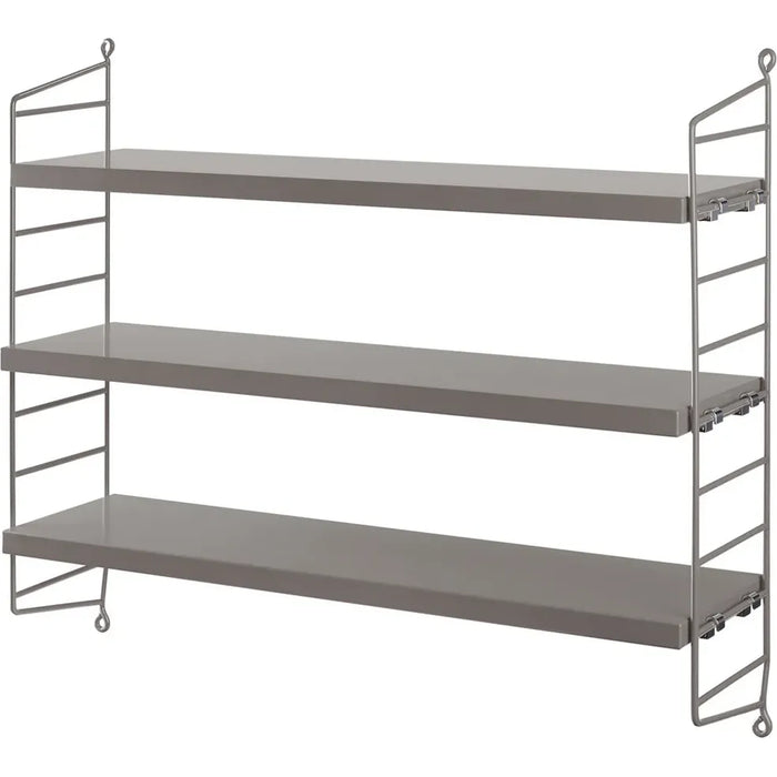 Photo of String Pocket, Grey - Wall shelves - Nils Strinning - Wood-coloured, white - Metal/wood