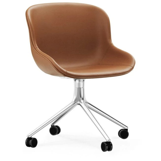 Photo of Hyg Chair Swivel 4w - Full Upholstery - Kontorstol - Ultra Leather Brandy - Aluminum - H: 84 X L: 54 X D: 53,5 X Sh: 46 Cm