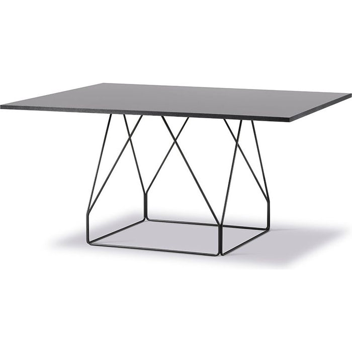 Photo of Jg Table 6569 By Jørgen Gammelgaard - Spisebord - Black Linoleum W/black Oak / Black Powder Coated Steel - W140 X D140 X H72 Cm