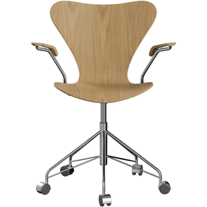 Photo of 3217 Sjuan, Oak veneer - Desk chairs - Arne Jacobsen - Wood-coloured