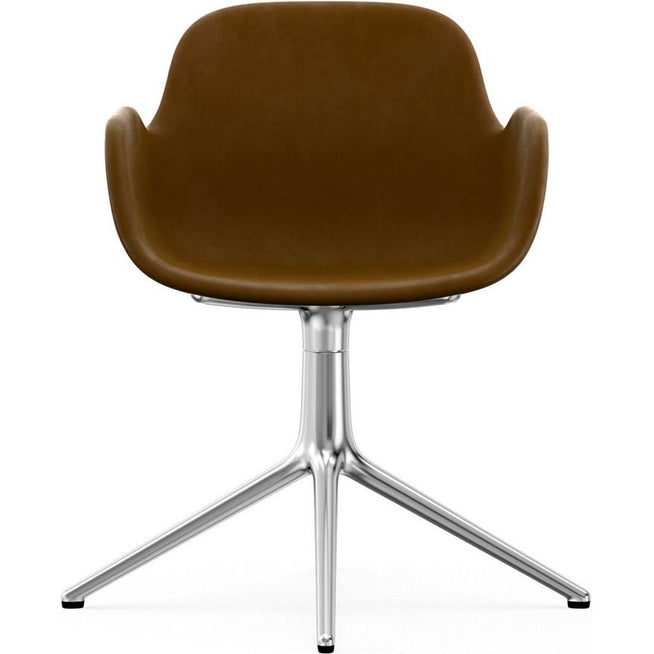 Photo of Form Armchair - Swivel frame 4L fully upholstered - Armchair - Frame: Aluminium / Fabric type: City velvet vol. 2 30 - L: 70.5 x H: 80 x Sh: 44 cm