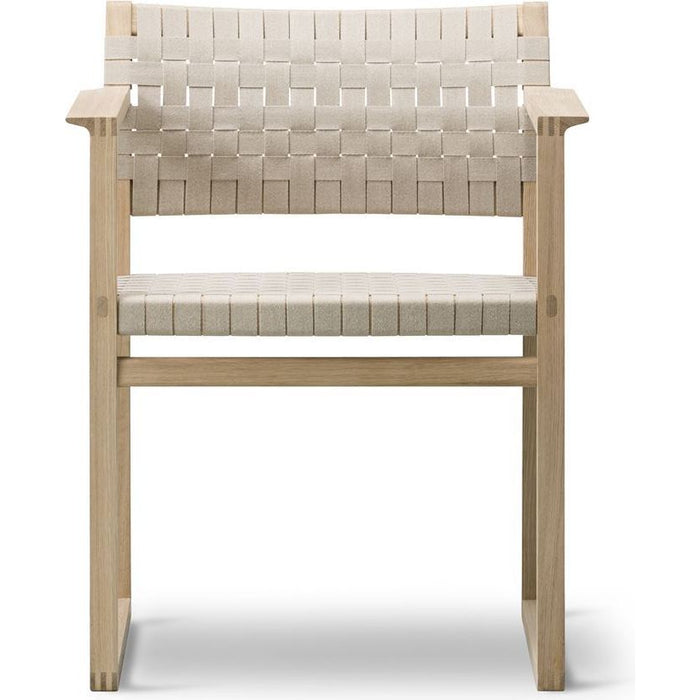 Photo of Bm62 Rattan armchair, lacquered oak stand