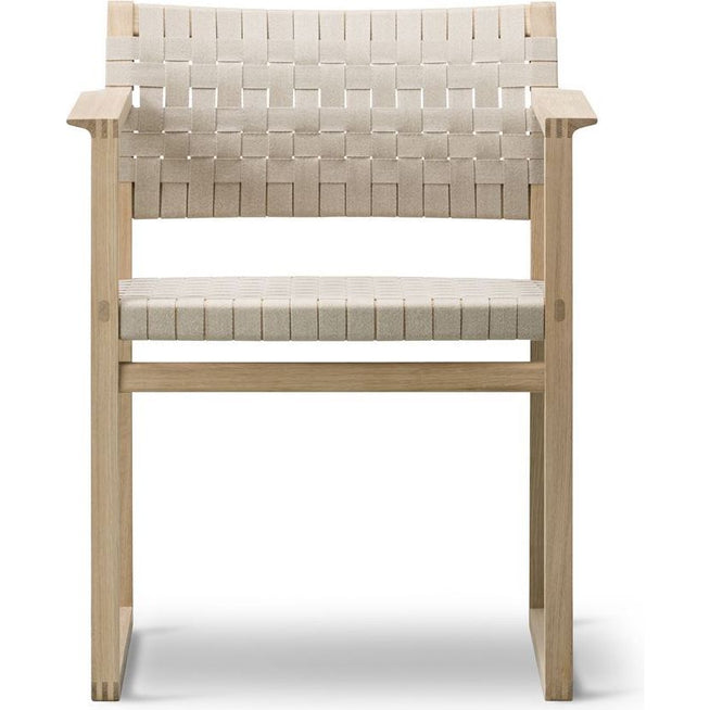 Photo of Bm62 Rattan armchair, lacquered oak stand