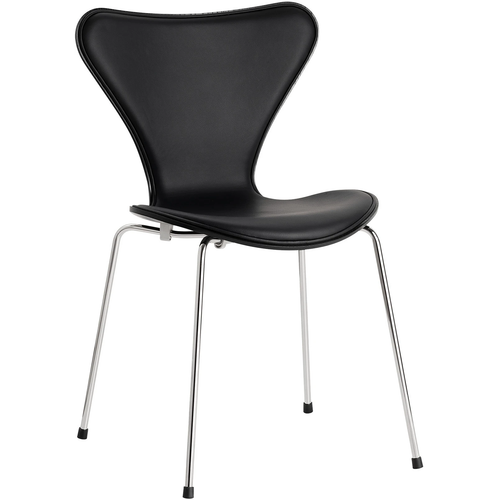 Photo of 3107 Sjuan, Front cover. Wild Black - Dining chairs - Arne Jacobsen - Black - Metal/wood