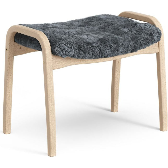 Lamini Children's Foot Stool Laquered Beech/sheep Skin