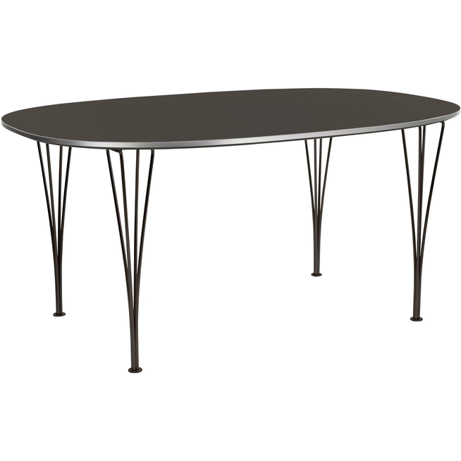 Photo of Superellips B613 – 180x120 Cm Brown Ottowa/warm Graphite - Matbord - Arne Jacobsen,bruno Mathsson,piet Hein - Brun - Metall/trä