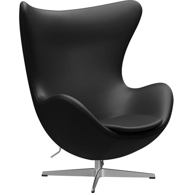 Photo of Ägget 3316 Armchair Leather Aura Black-steel