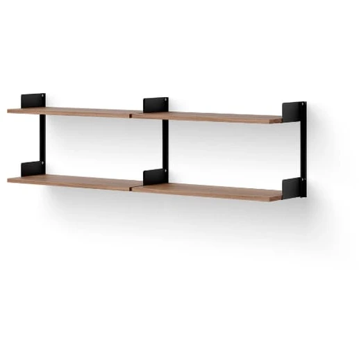 Photo of New Works Chamber Shelf - Reolsystem - Walnut / Black - H46 X W163.5 X D30.5 Cm