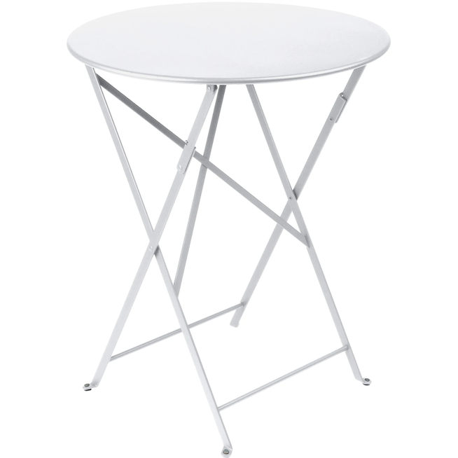 Photo of Bistro Table Ø 60 Cm - Cotton White - Småbord & Sidobord Utomhus - Vit - Metall