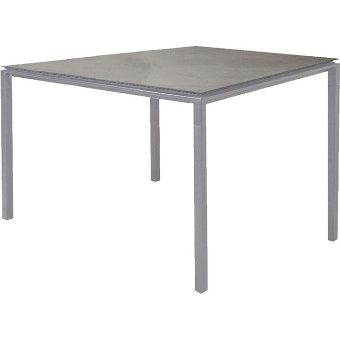 Pure 100x100 Cm Light Grey/concrete Grey - Outdoor dining table - Foersom & Hiort-lorenzen Mdd - Grey - Natural material/metal