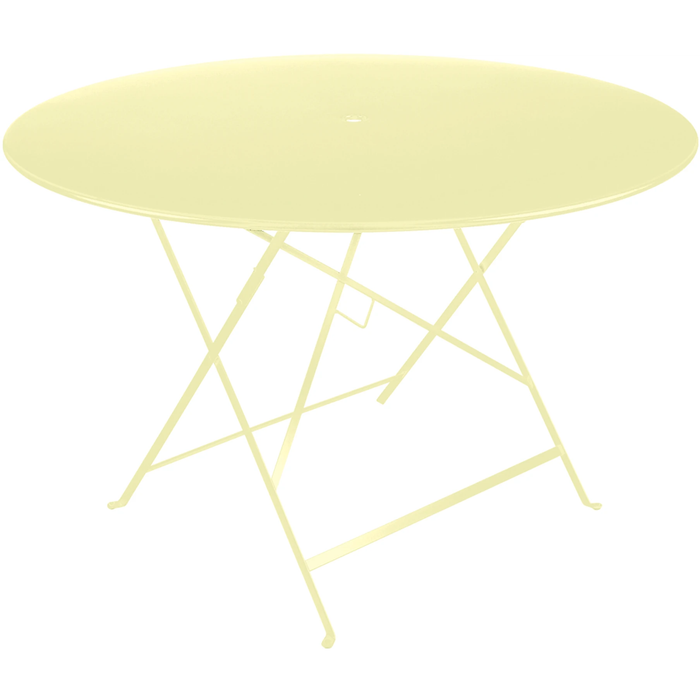 Photo of Bistro Table 117 cm Frosted Lemon A6 - Outdoor Dining Table - Yellow - Metal