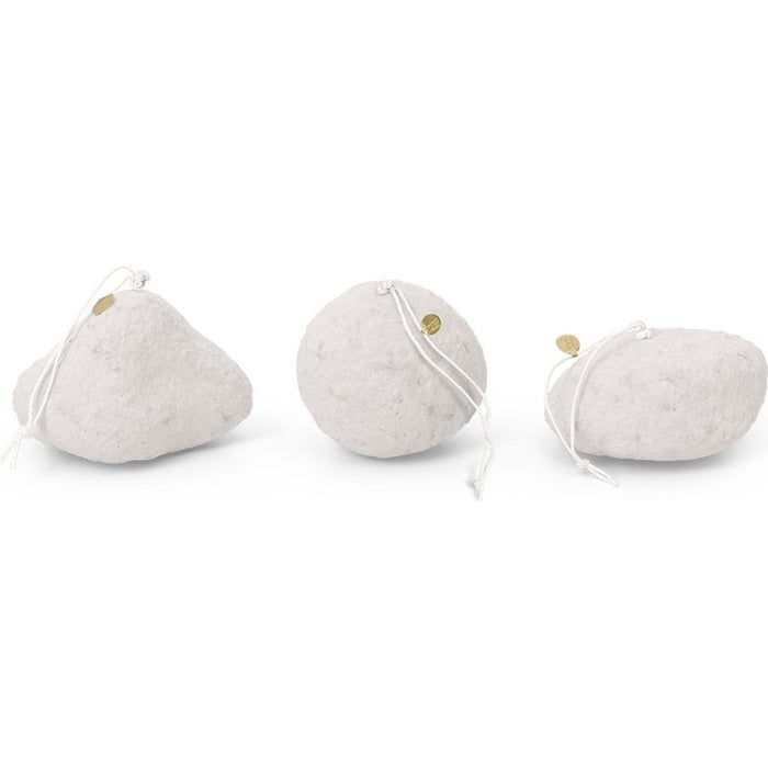 Photo of Snowball Ornaments - Ophæng - Snowball Ornaments - Set Of 3 - White - W7 X D7 X H6 Cm