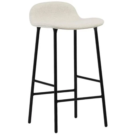 Photo of Form Bar Stool 65 Cm Full Upholstery Black Steel