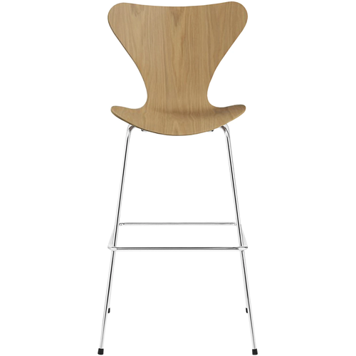 Photo of 3197 Sjuan, Oak veneer - Bar stools & Bar stools - Arne Jacobsen - Wood - Metal/wood